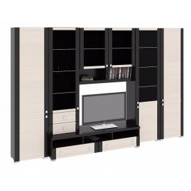 Стенка для гостиной Фиджи (комплектация 14) венге цаво / дуб белфорт