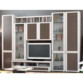 Стенка для гостиной Фиджи (комплектация 16) дуб белфорт / каналы дуба