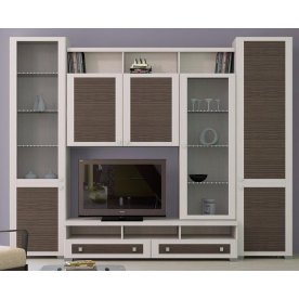 Стенка для гостиной Фиджи (комплектация 18) дуб белфорт / каналы дуба