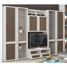 Стенка для гостиной Фиджи (комплектация 1) дуб белфорт / каналы дуба