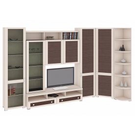 Стенка для гостиной Фиджи (комплектация 22) дуб белфорт / каналы дуба