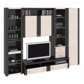 Стенка для гостиной Фиджи (комплектация 30) венге цаво / дуб белфорт