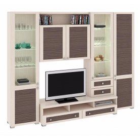 Стенка для гостиной Фиджи (комплектация 33) дуб белфорт / каналы дуба