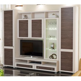 Стенка для гостиной Фиджи (комплектация 35) дуб белфорт / каналы дуба