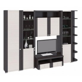 Стенка для гостиной Фиджи (комплектация 38) венге цаво / дуб белфорт