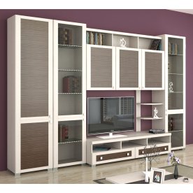 Стенка для гостиной Фиджи (комплектация 3) дуб белфорт / каналы дуба