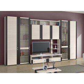 Стенка для гостиной Фиджи (комплектация 5) дуб белфорт / дуб белфорт