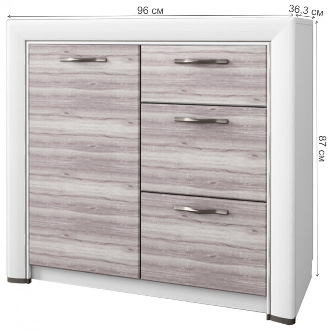 Тумба Olivia 1D3S дуб анкона