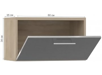 Шкаф навесной Lorenco 600 нижнее открывание