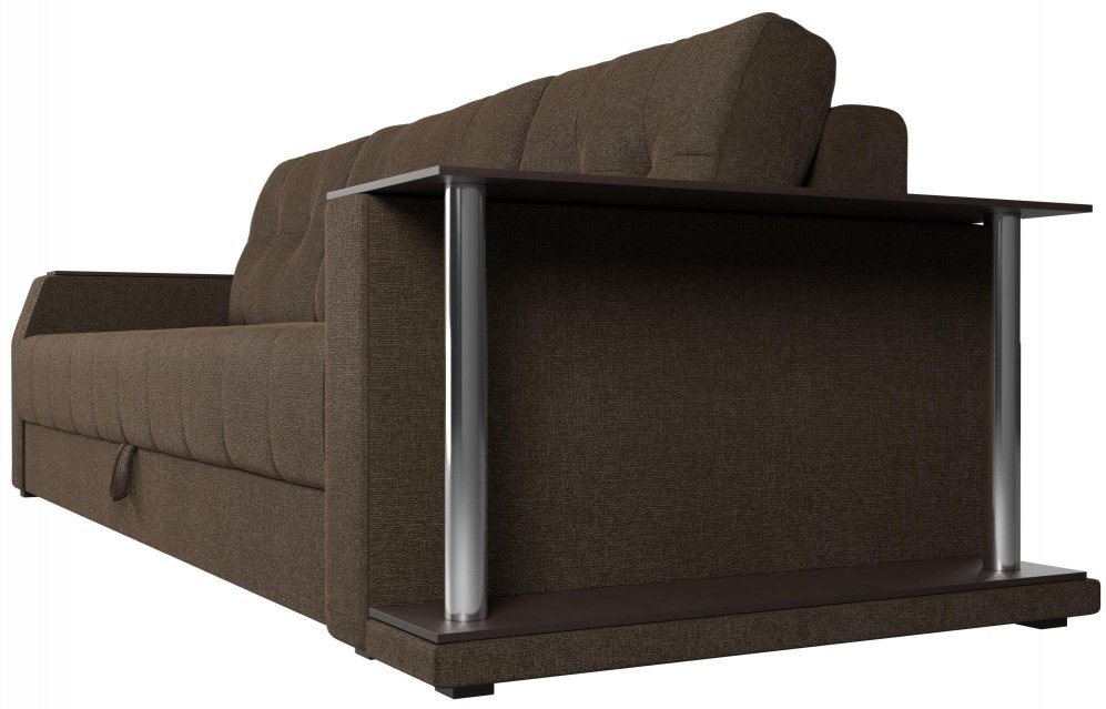 Диван Атлант правый рогожка коричневая