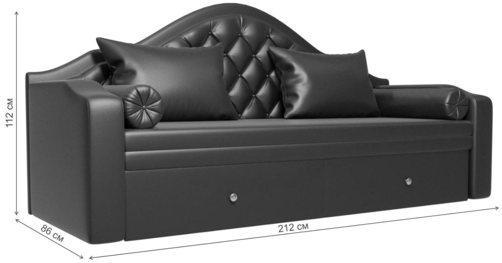 Диван детский Сойер эко кожа коричневый