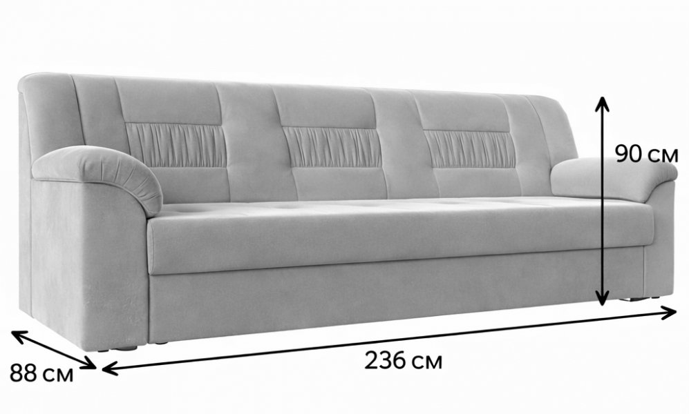 Диван Терра-М бежевый микровельвет