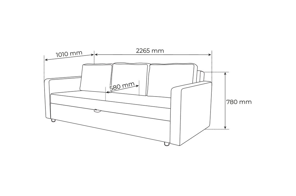 Диван Вало светло-серая рогожка