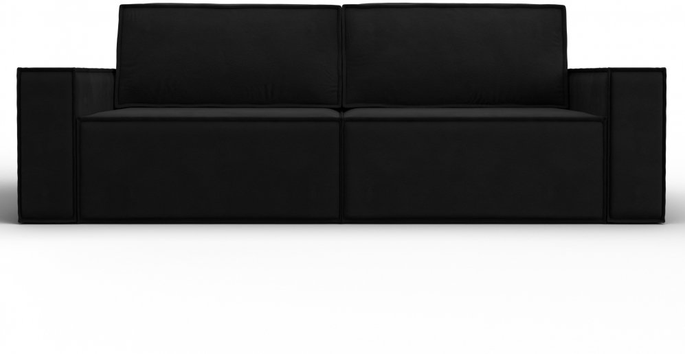 Диван Куба черный микровельвет