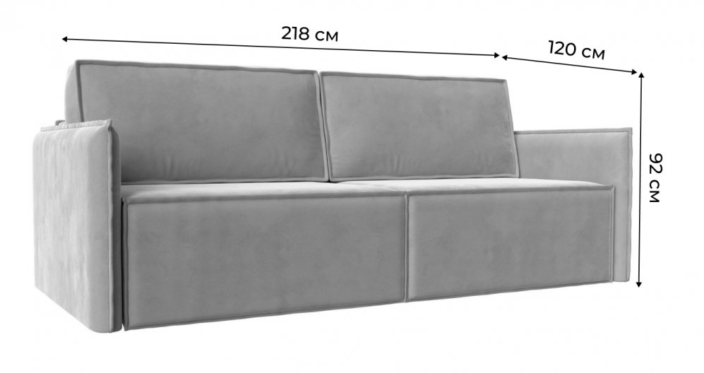 Диван Урбан-Люкс коричневый велюр
