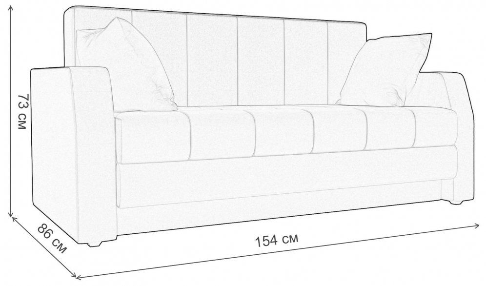 Диван Малютка коричневая / бежевая экокожа