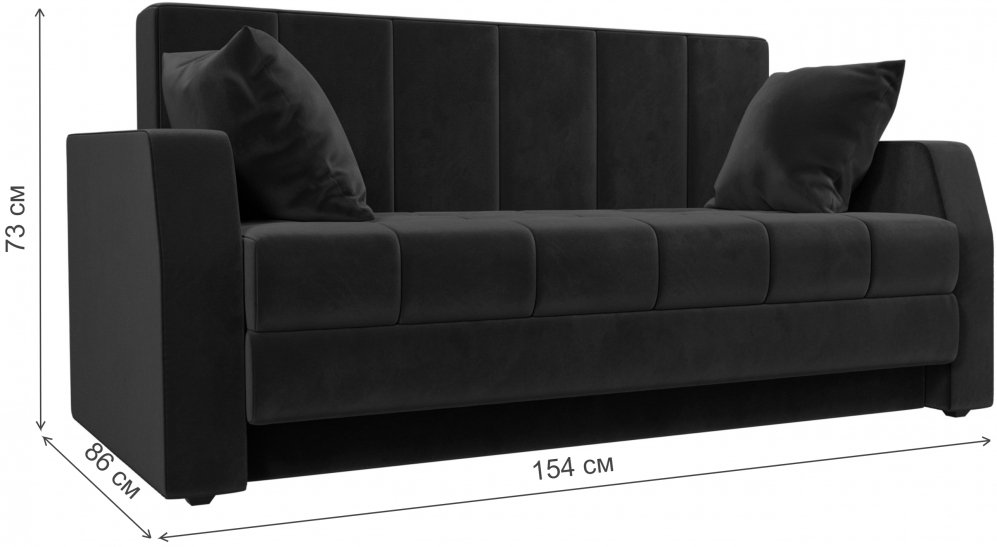 Диван Малютка микровельвет красный