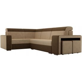 Диван угловой Мустанг с двумя пуфами