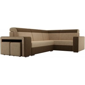 Диван угловой Мустанг с двумя пуфами