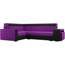 Диван угловой Мустанг с двумя пуфами