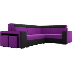 Диван угловой Мустанг с двумя пуфами