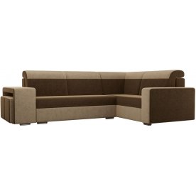 Диван угловой Мустанг с двумя пуфами