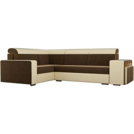 Диван угловой Мустанг с двумя пуфами