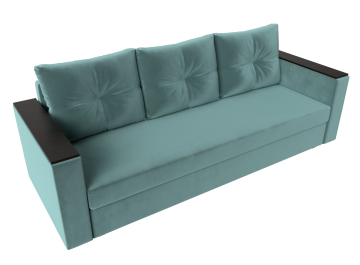 Диван-кровать Атланта без стола бирюзовый велюр