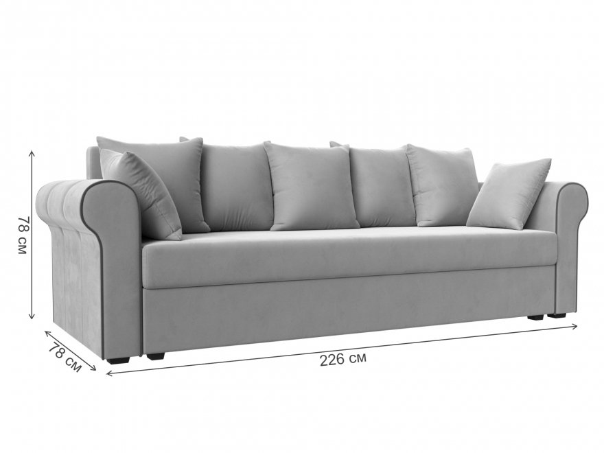 Диван Прайм-Сити белая экокожа