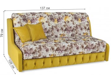 Диван-аккордеон Римини 120 микровелюр romantic 87 / velutto 28