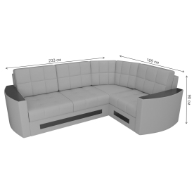 Диван угловой Белла правый экокожа