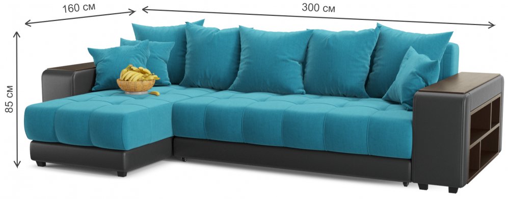 Диван угловой Кендрик левый azur 1