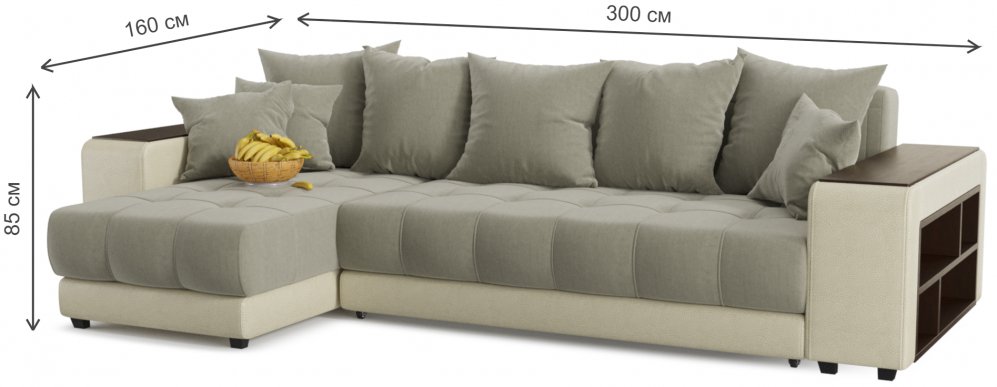 Диван угловой Кендрик левый brown 1