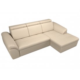 Диван угловой Мисандра правый эко кожа бежевый