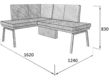 Диван Brave 120-158 L левый