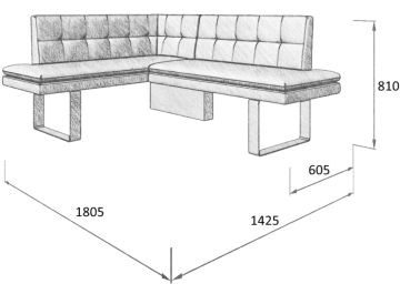 Диван Magic 140-178L левый