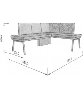 Диван Brave 178-140 R правый