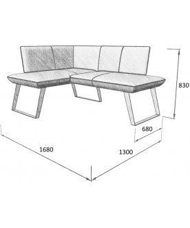 Диван Cosmo 120-158 L левый