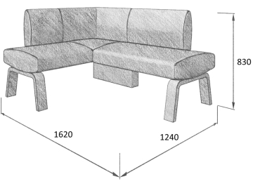 Диван Pride 120-158 L левый