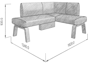Диван Pride 158-120 R правый