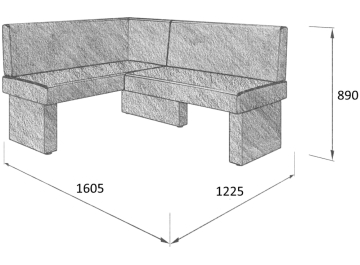Диван Ratio 120-158 L левый