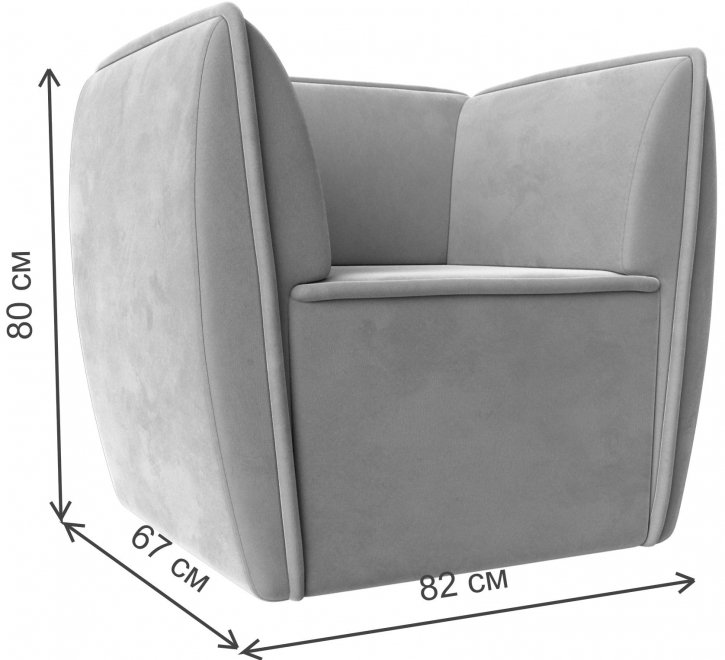 Кресло Бергамо бежевый велюр