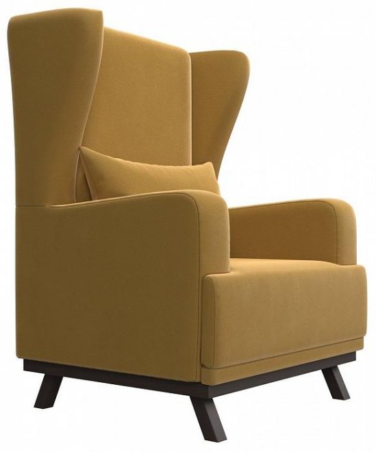 Кресло Джон желтый микровельвет