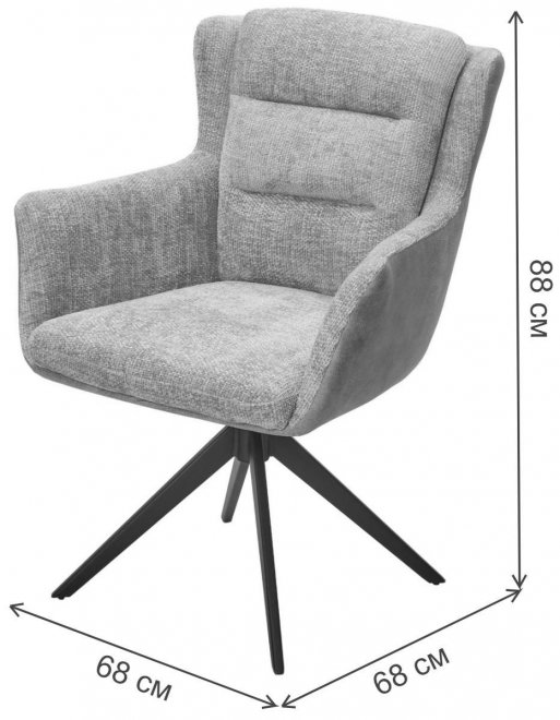 Кресло Garland 360 поворотное haga-30 бежевый / gino-101 бежевый / черный