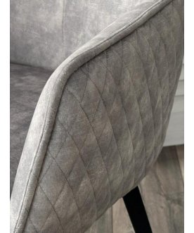 Стул-кресло Renly 180 поворотное 7525-180 серый велюр / черный