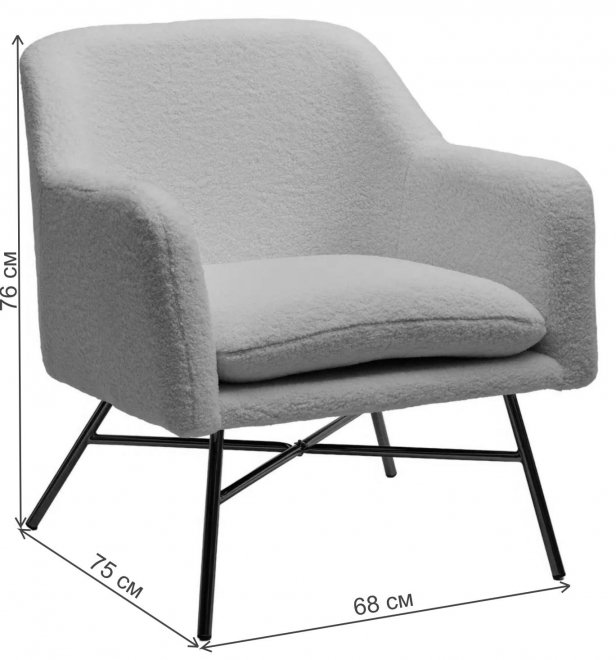 Кресло Sheep Nini белый / золотой