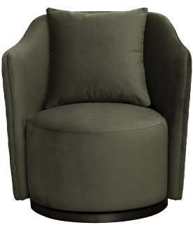 Кресло Верона темно-зеленый / бронза