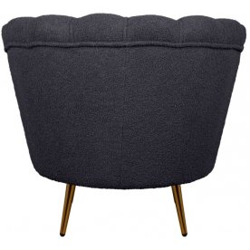 Низкое кресло Pearl Black Boucle