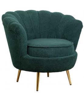 Низкое кресло Pearl Green Boucle