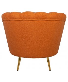 Низкое кресло Pearl Orange Boucle